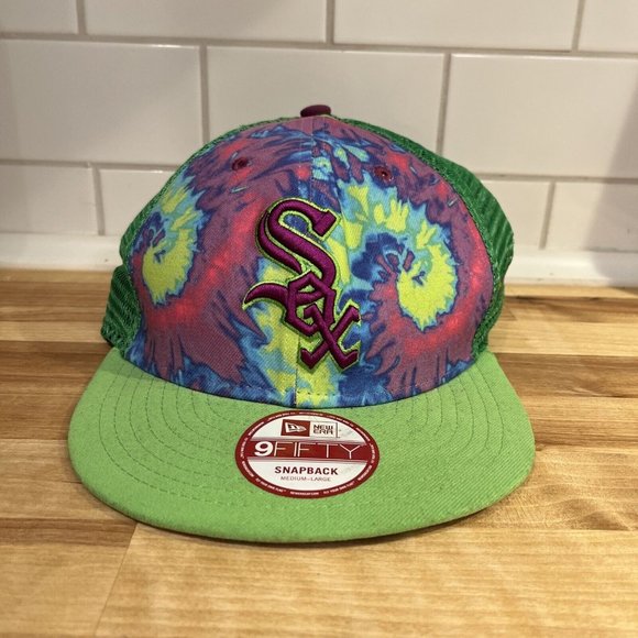 New Era 9Fifty Green Tie-dye White Sox Snapback Hat Cap Adjustable MLB Baseball - Picture 1 of 11